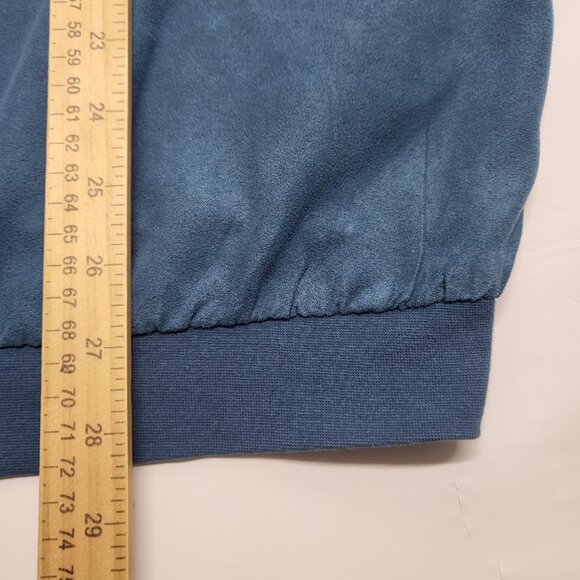 Vintage John Blair Shirt Mens M Soft Suede Long Sleeve Satin Lined Banded Hem - Picture 13 of 14